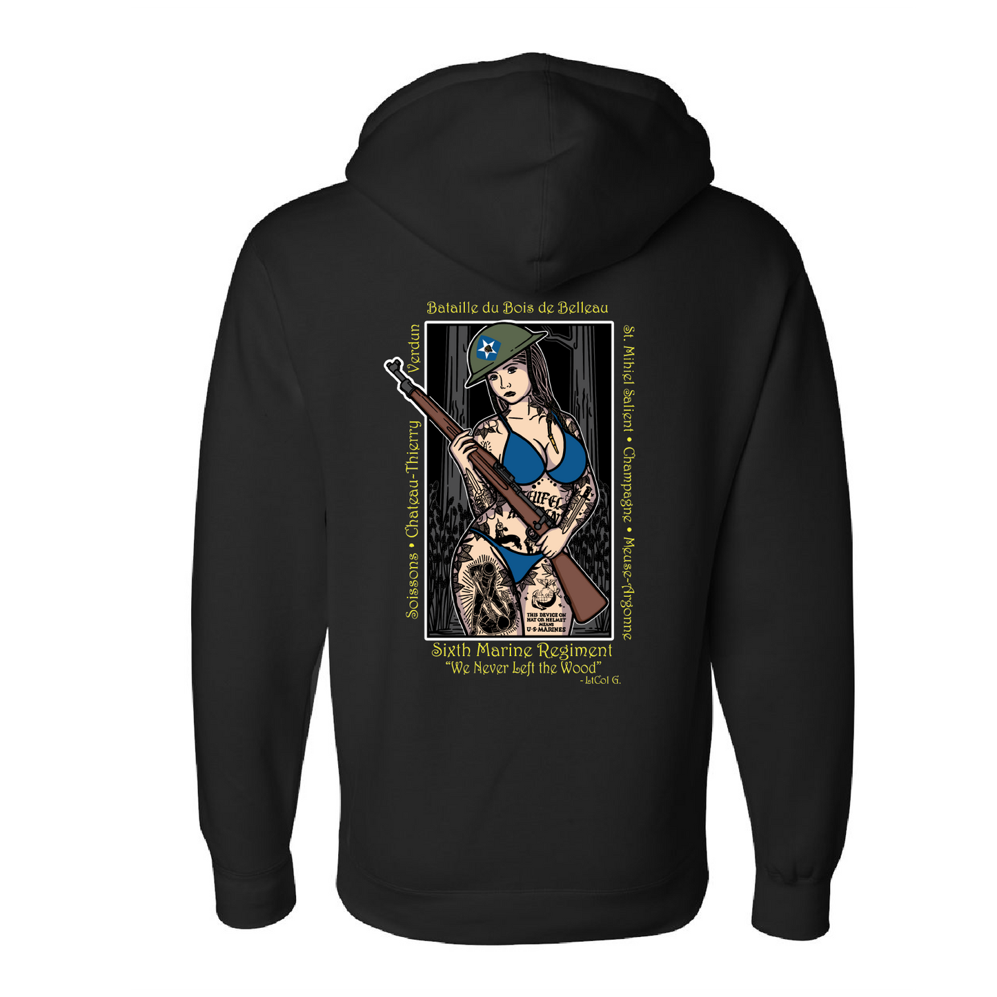3/6 Belleau Wood Pin Up Girl Hoodie