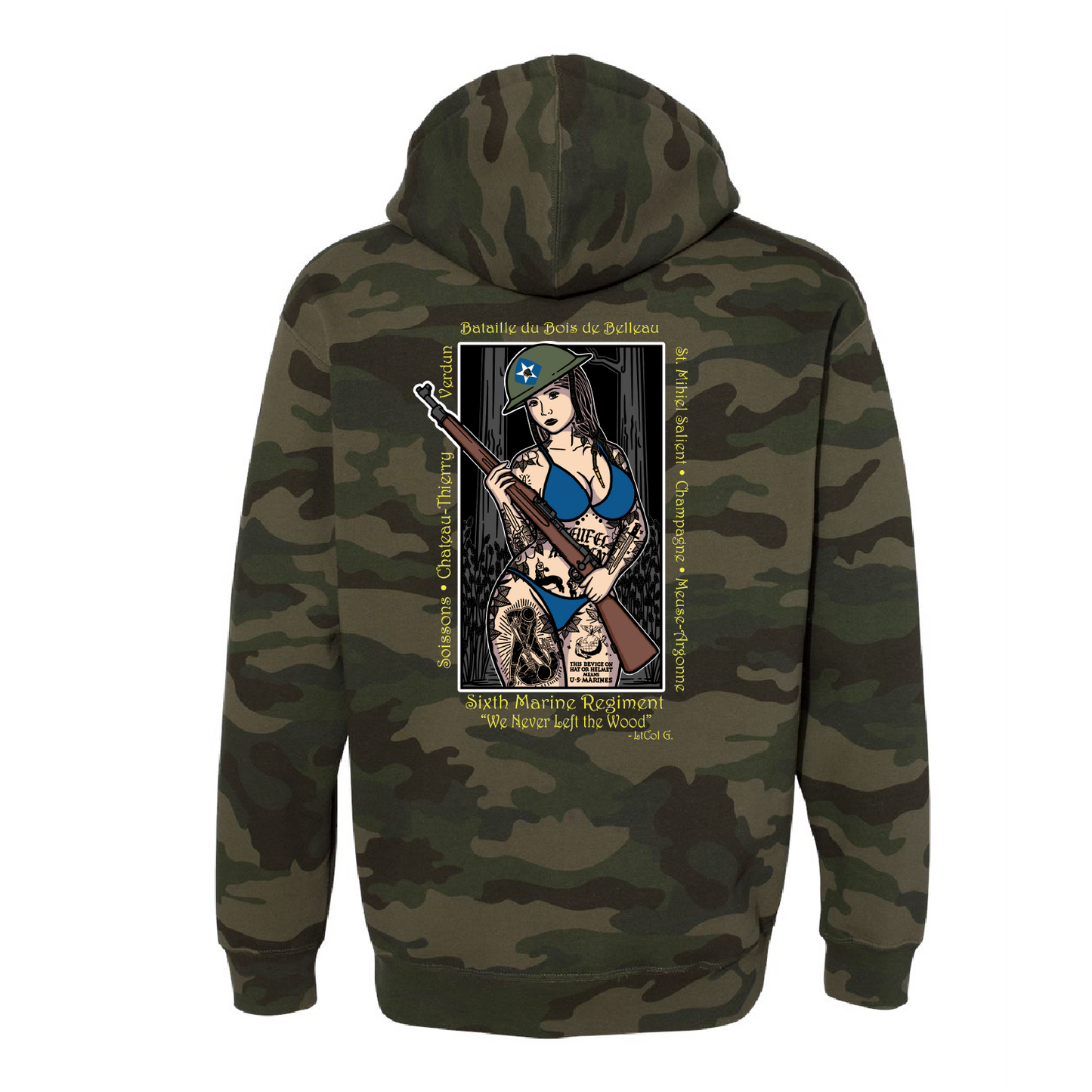 3/6 Belleau Wood Pin Up Girl Hoodie