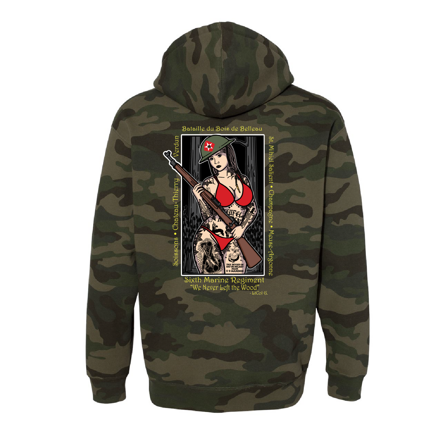 1/6 "Death Walkers" Belleau Wood Pin Up Girl Hoodie