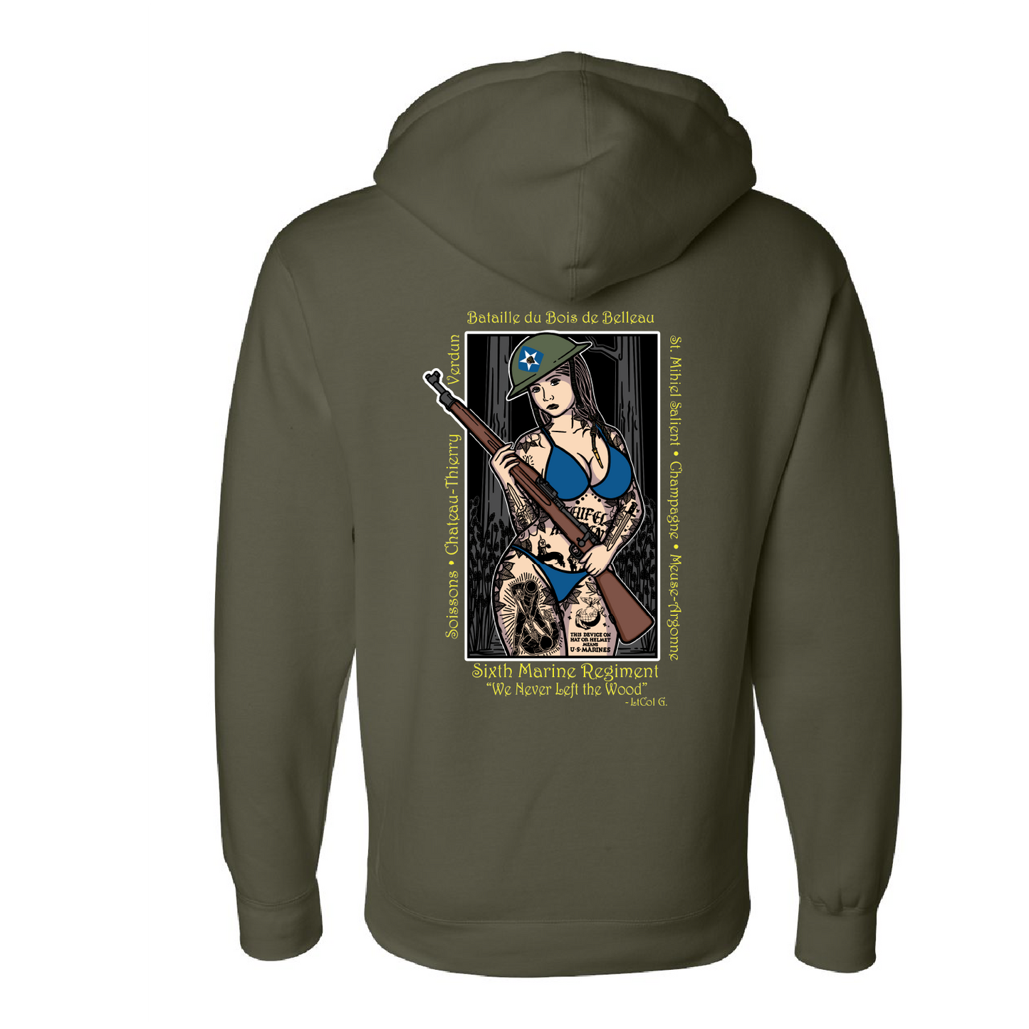 3/6 Belleau Wood Pin Up Girl Hoodie