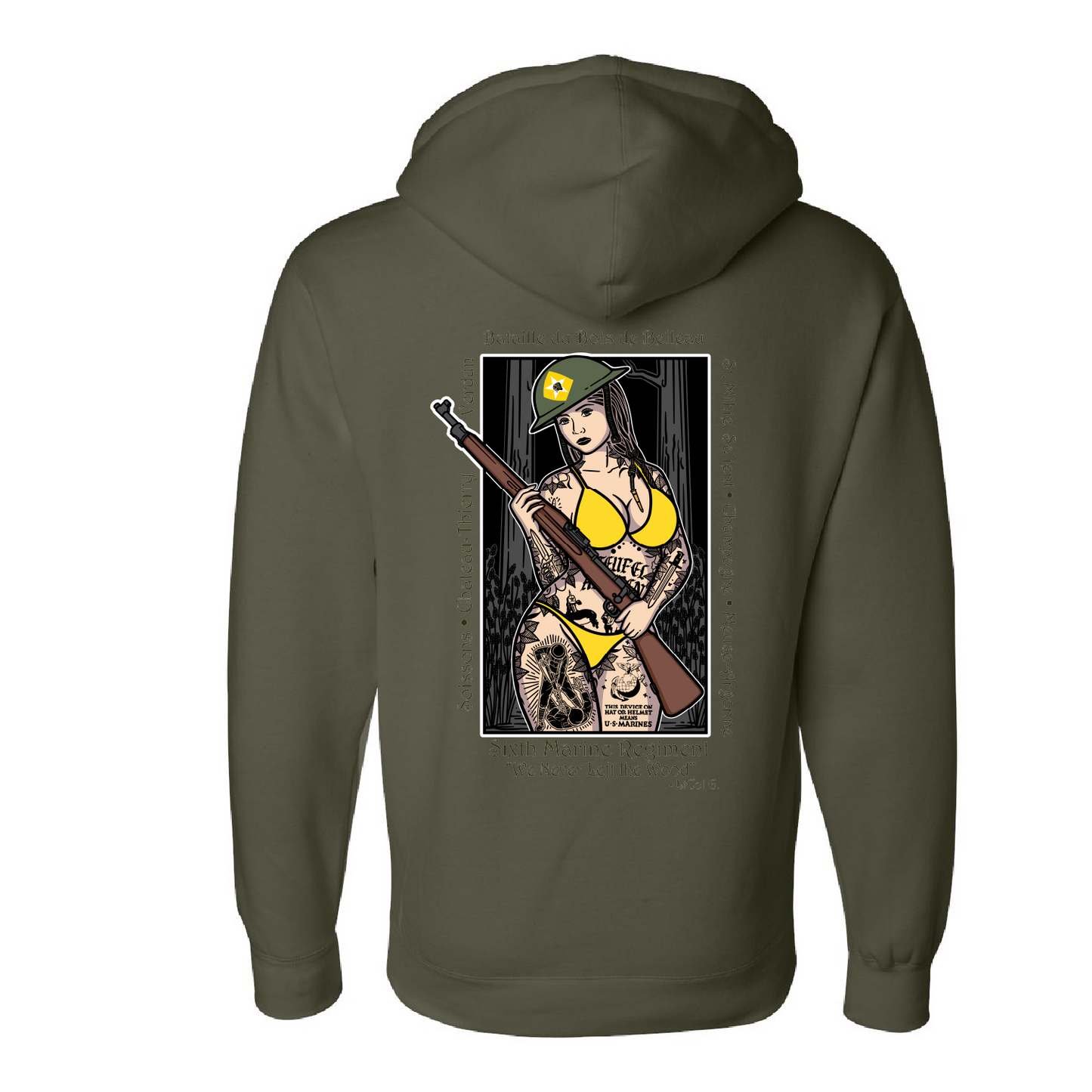 2/6 Belleau Wood Pin Up Girl Hoodie