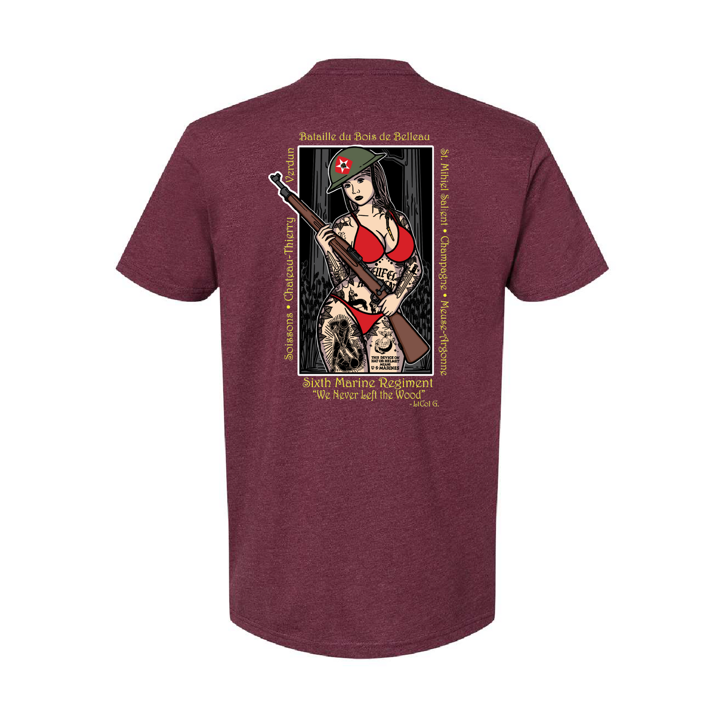 1/6 "Death Walkers" Belleau Wood Pin Up Girl Shirt