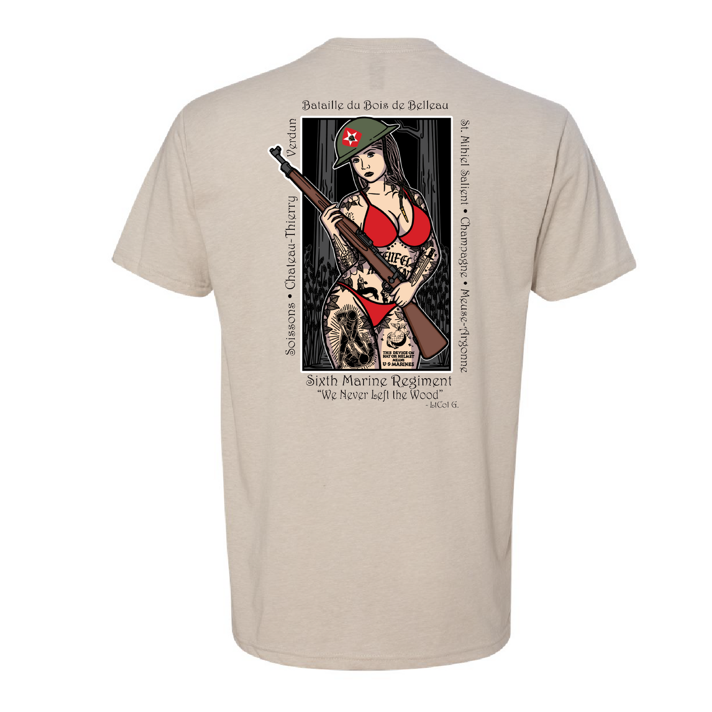 1/6 "Death Walkers" Belleau Wood Pin Up Girl Shirt