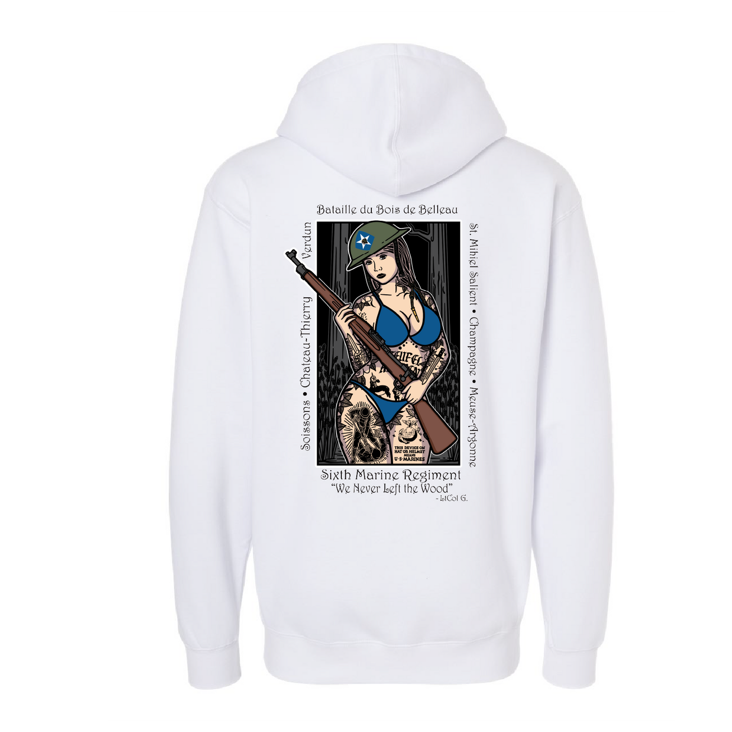 3/6 Belleau Wood Pin Up Girl Hoodie