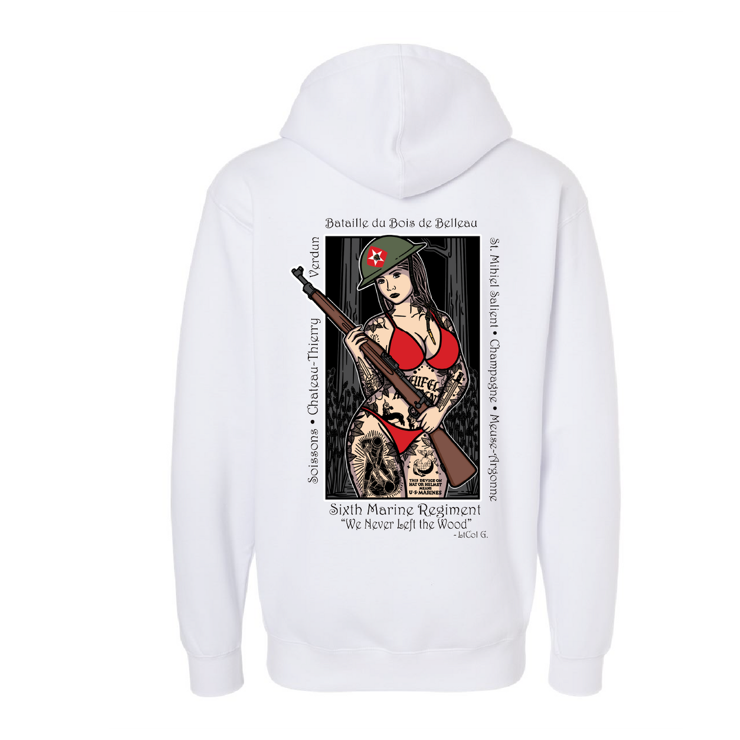 1/6 "Death Walkers" Belleau Wood Pin Up Girl Hoodie