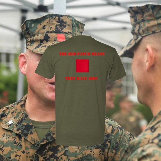 Red Patch = AIDS Shirt